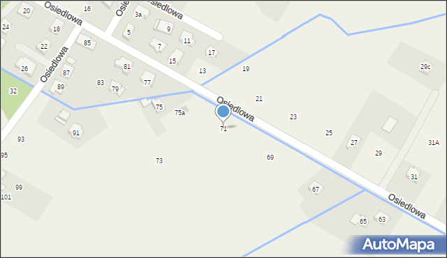 Klimkówka, Osiedlowa, 71, mapa Klimkówka