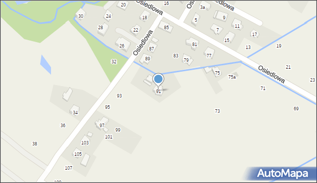 Klimkówka, Osiedlowa, 91, mapa Klimkówka