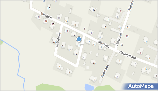 Kłodawa, Osiedlowa, 1, mapa Kłodawa