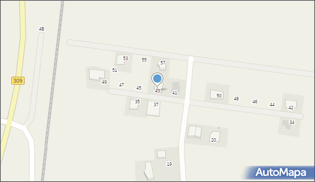 Klonówiec, Osiedle Klonowe, 43, mapa Klonówiec