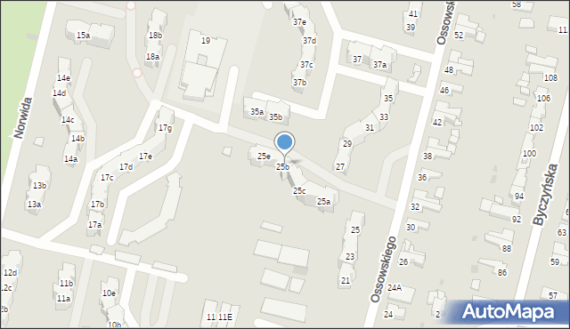 Kluczbork, Ossowskiego, 25d, mapa Kluczbork