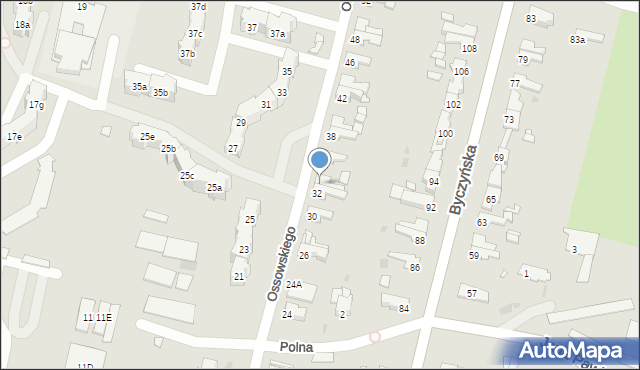 Kluczbork, Ossowskiego, 34, mapa Kluczbork
