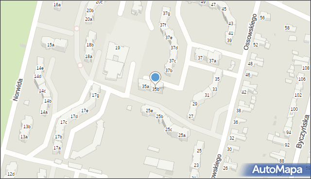 Kluczbork, Ossowskiego, 35b, mapa Kluczbork