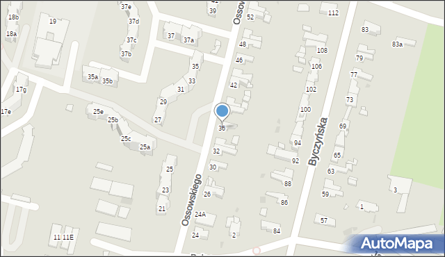 Kluczbork, Ossowskiego, 36, mapa Kluczbork