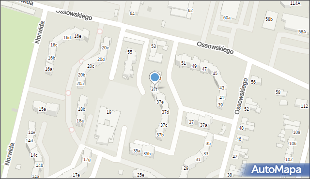 Kluczbork, Ossowskiego, 37f, mapa Kluczbork