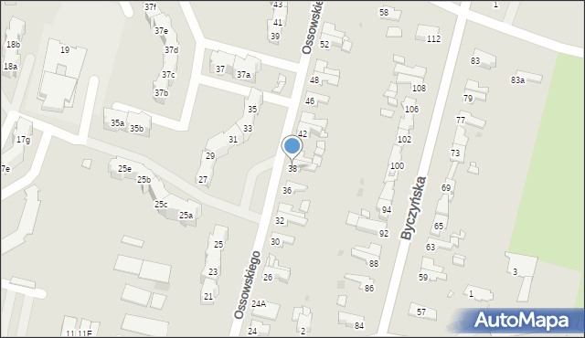 Kluczbork, Ossowskiego, 38, mapa Kluczbork