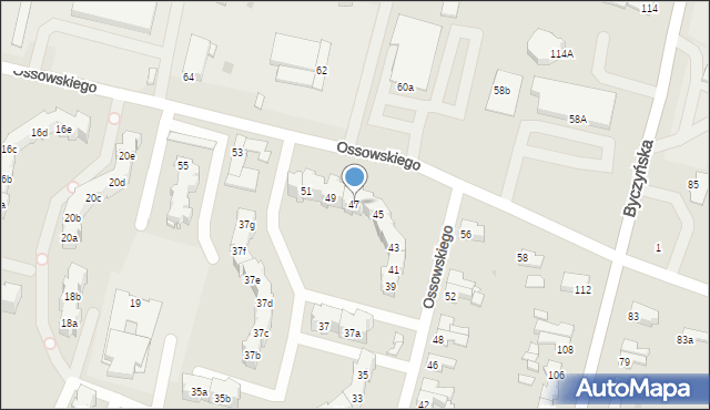 Kluczbork, Ossowskiego, 47, mapa Kluczbork