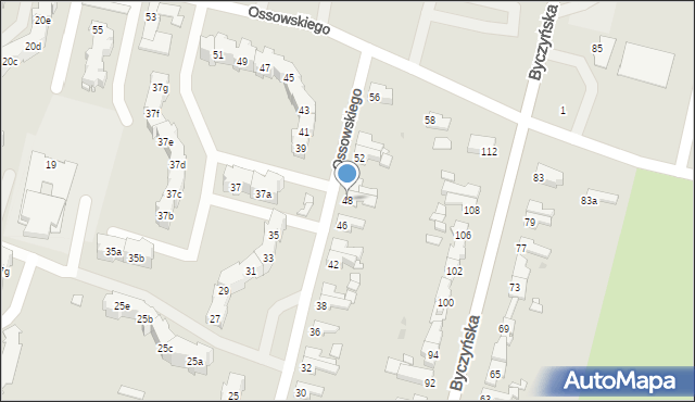 Kluczbork, Ossowskiego, 48, mapa Kluczbork