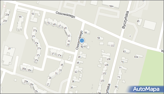 Kluczbork, Ossowskiego, 52, mapa Kluczbork