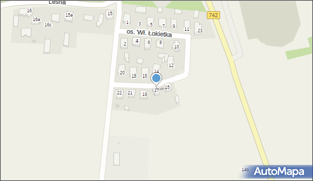 Kluczewsko, Osiedle Króla Władysława Łokietka, 17, mapa Kluczewsko