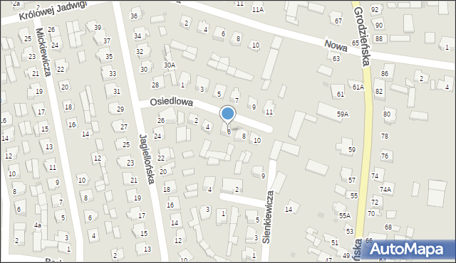 Knyszyn, Osiedlowa, 6, mapa Knyszyn