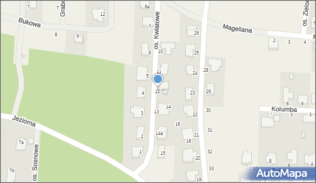 Kobylanka, Osiedle Kwiatowe, 12, mapa Kobylanka