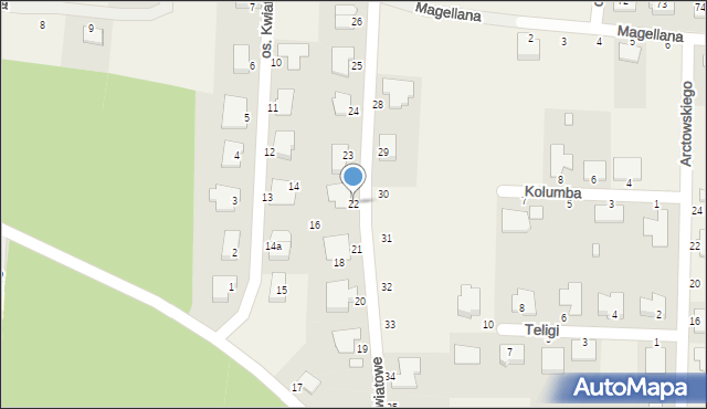 Kobylanka, Osiedle Kwiatowe, 22, mapa Kobylanka