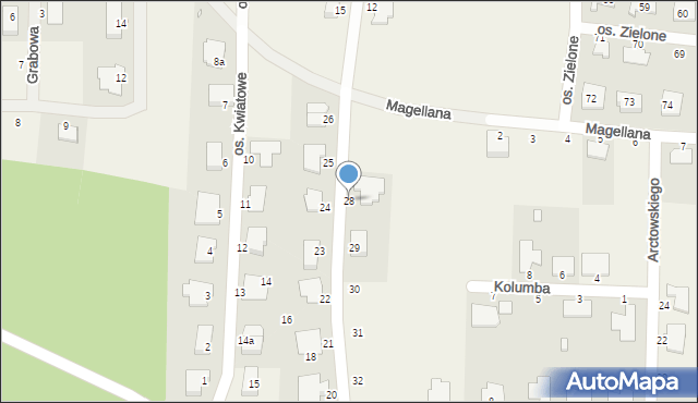 Kobylanka, Osiedle Kwiatowe, 28, mapa Kobylanka