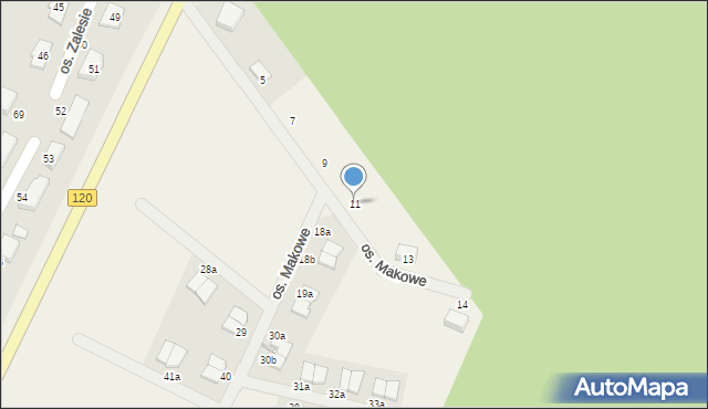 Kobylanka, Osiedle Makowe, 11, mapa Kobylanka