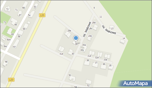 Kobylanka, Osiedle Makowe, 29, mapa Kobylanka