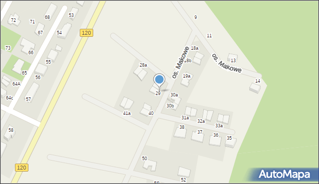 Kobylanka, Osiedle Makowe, 29b, mapa Kobylanka
