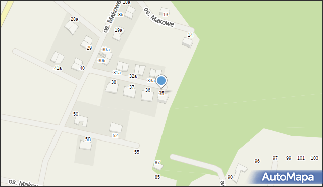 Kobylanka, Osiedle Makowe, 35, mapa Kobylanka