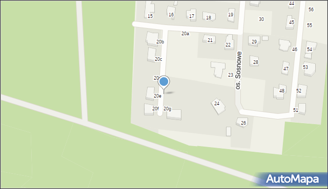 Kobylanka, Osiedle Sosnowe, 20h, mapa Kobylanka