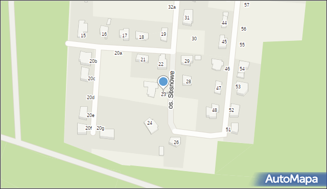 Kobylanka, Osiedle Sosnowe, 23, mapa Kobylanka