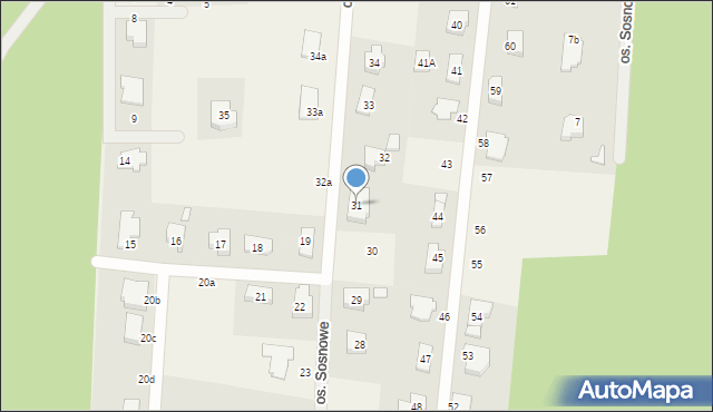 Kobylanka, Osiedle Sosnowe, 31, mapa Kobylanka