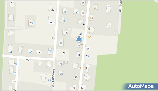 Kobylanka, Osiedle Sosnowe, 44, mapa Kobylanka