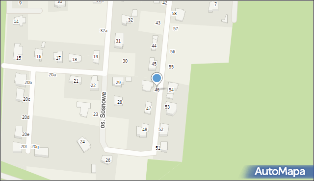 Kobylanka, Osiedle Sosnowe, 46, mapa Kobylanka