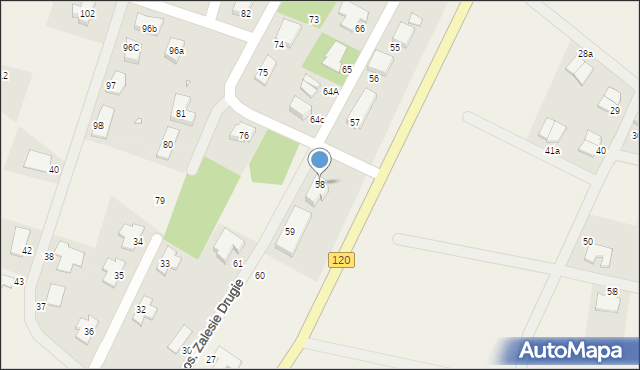 Kobylanka, Osiedle Zalesie, 58, mapa Kobylanka