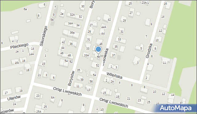 Kobyłka, Ossowska, 50, mapa Kobyłka