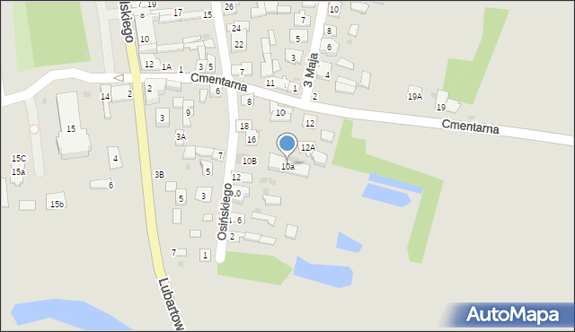 Kock, Osińskiego Ludwika, 10a, mapa Kock