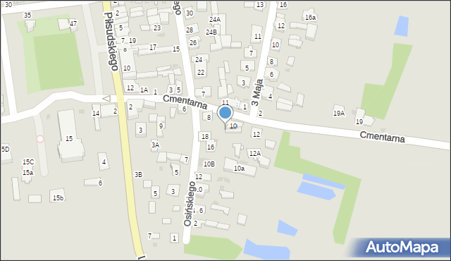 Kock, Osińskiego Ludwika, 14A, mapa Kock