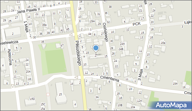 Kock, Osińskiego Ludwika, 17, mapa Kock