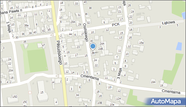 Kock, Osińskiego Ludwika, 26, mapa Kock