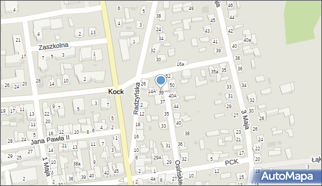 Kock, Osińskiego Ludwika, 39, mapa Kock