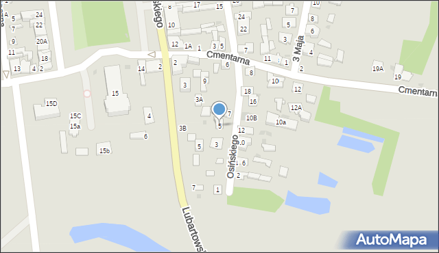 Kock, Osińskiego Ludwika, 5, mapa Kock