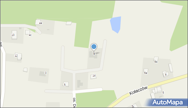 Kołaczów, Osiedle Dębowe, 8, mapa Kołaczów