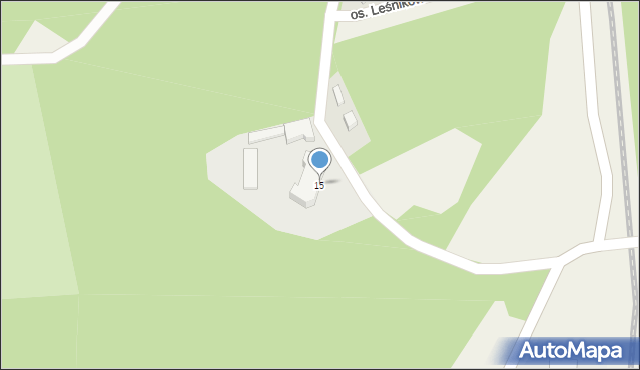 Kolbudy, Osiedle Leśników, 15, mapa Kolbudy