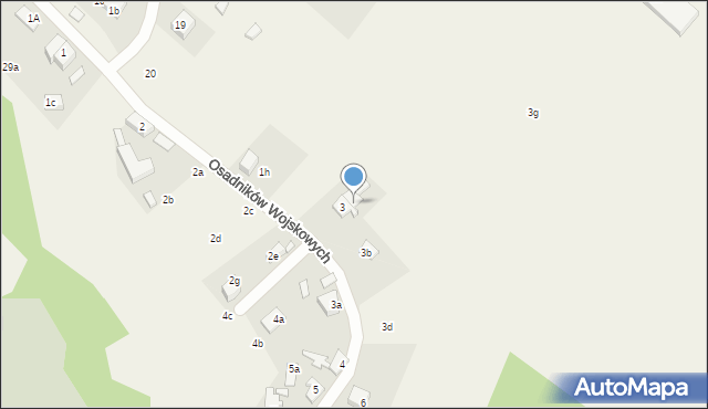 Kołczewo, Osadników Wojskowych, 3c, mapa Kołczewo
