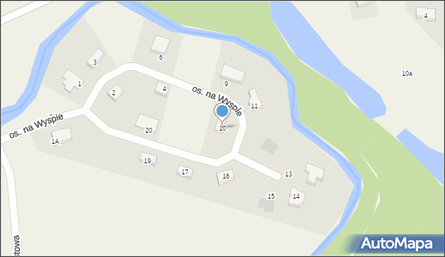 Kolincz, Osiedle na Wyspie, 10, mapa Kolincz