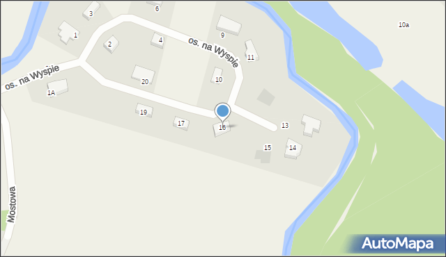 Kolincz, Osiedle na Wyspie, 16, mapa Kolincz