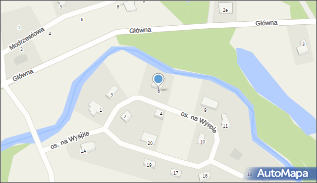 Kolincz, Osiedle na Wyspie, 6, mapa Kolincz