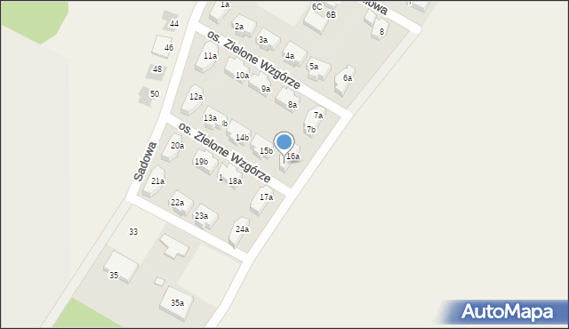 Komorniki, Osiedle Zielone Wzgórze, 16b, mapa Komorniki