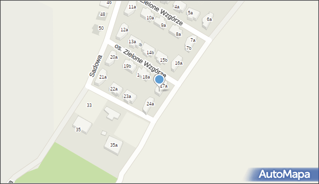 Komorniki, Osiedle Zielone Wzgórze, 17b, mapa Komorniki