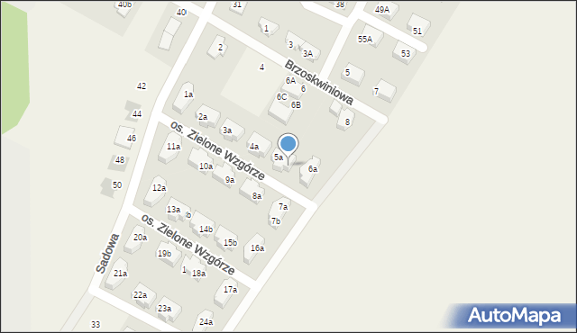 Komorniki, Osiedle Zielone Wzgórze, 5b, mapa Komorniki