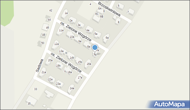 Komorniki, Osiedle Zielone Wzgórze, 7b, mapa Komorniki