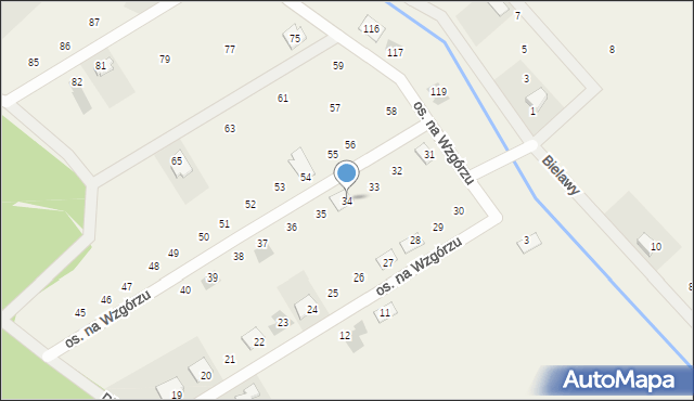 Konarskie, Osiedle na Wzgórzu, 34, mapa Konarskie