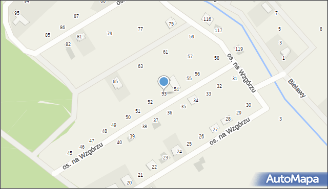 Konarskie, Osiedle na Wzgórzu, 53, mapa Konarskie