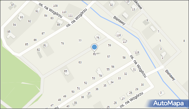 Konarskie, Osiedle na Wzgórzu, 61, mapa Konarskie