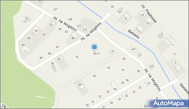 Konarskie, Osiedle na Wzgórzu, 77, mapa Konarskie