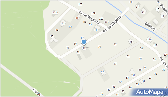 Konarskie, Osiedle na Wzgórzu, 81, mapa Konarskie